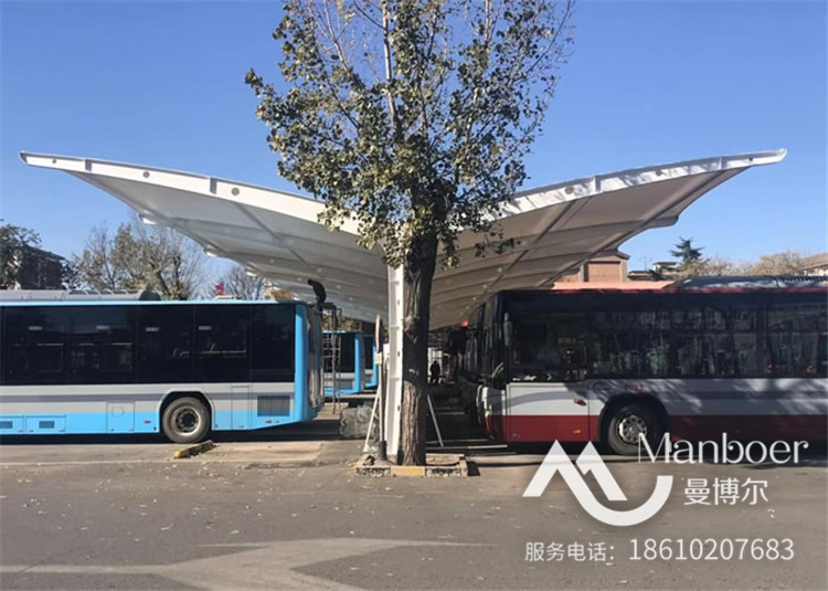 祥龙公交公司第一分公司场站充电桩膜结构